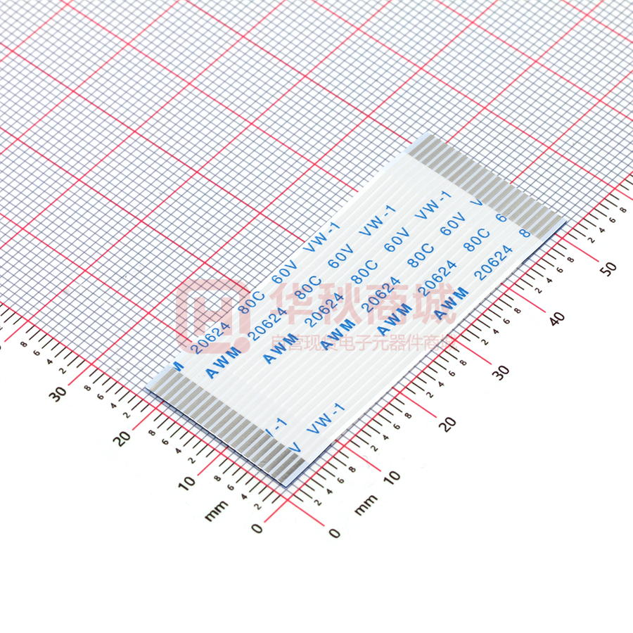 FFC连接线 20P 间距1.0mm长5CM 同向