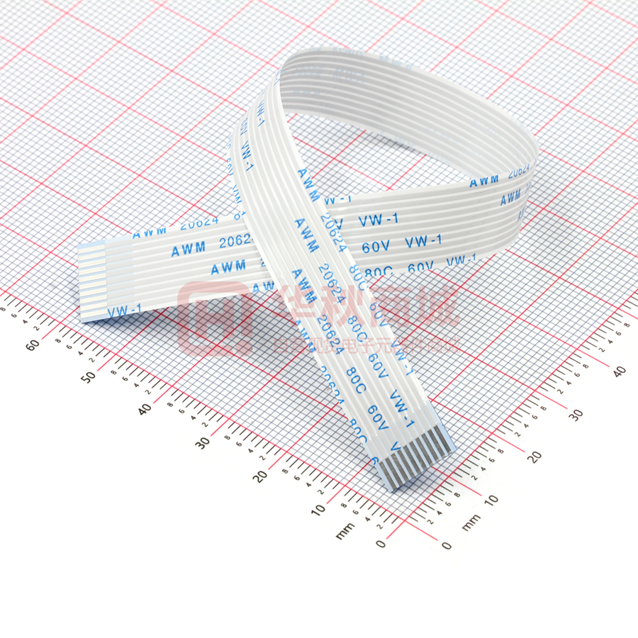 FFC连接线 10P 间距1.0mm长20CM 同向