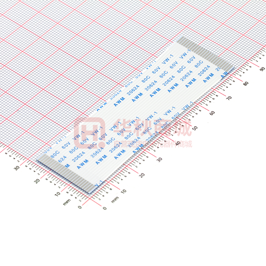 FFC连接线 24P 间距1.0mm长8CM 同向