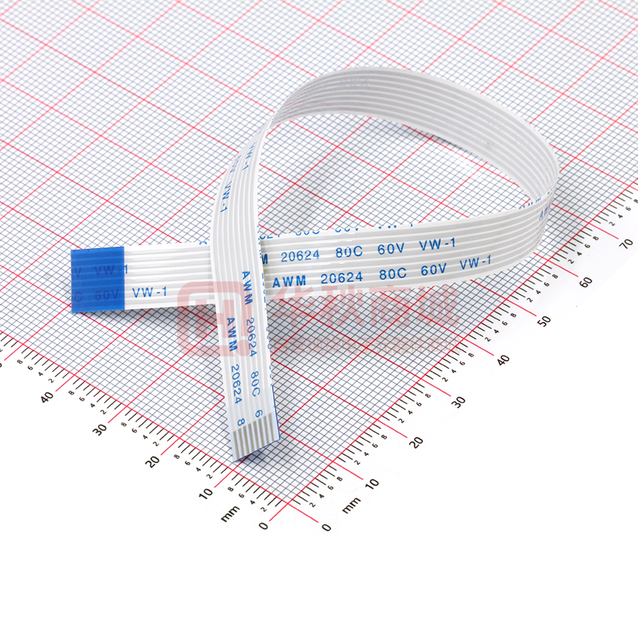 FFC连接线 8P 间距1.0mm长20CM 反向
