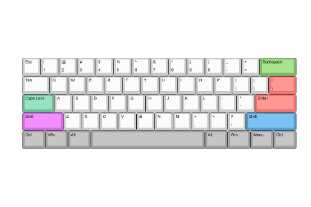 Plain60-C 60%配列 客制化键盘