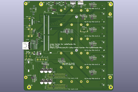 基于 LattePanda-Mu 的 nvme 载板