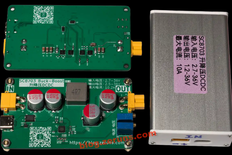 基于SC8703的升降压DCDC可调电源(Buck-Boost),电压电流可调,支持PD快充输入