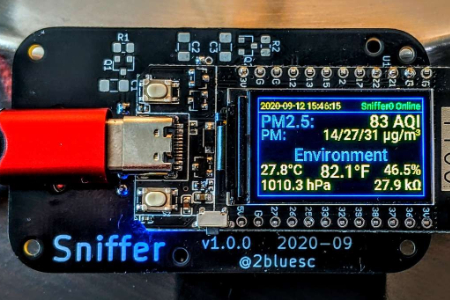 基于 ESP32 的开源 Sniffer 空气质量传感器封面