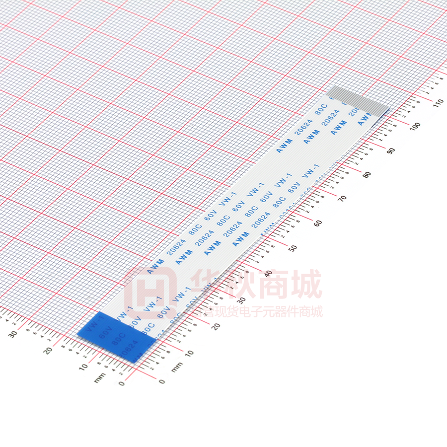 FFC连接线 30P 间距0.5mm长10CM 反向