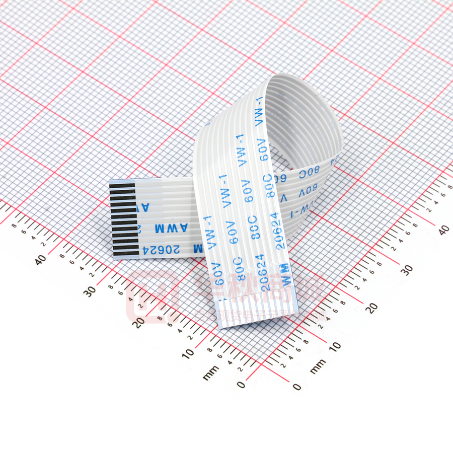 FFC连接线 12P 间距1.0mm长10CM 同向