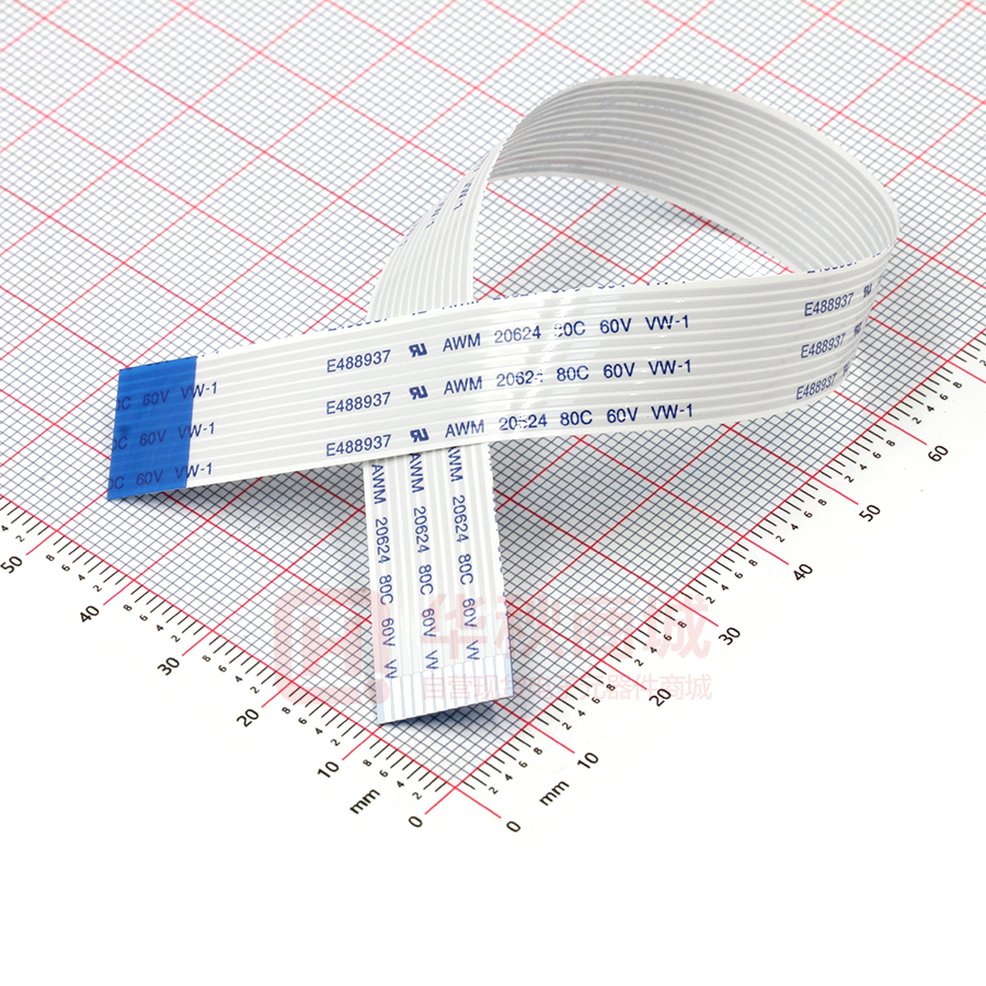 FFC连接线 12P 间距1.0mm长20CM 反向