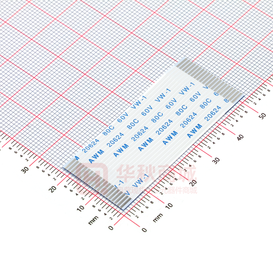 FFC连接线 20P 间距1.0mm长5CM 同向